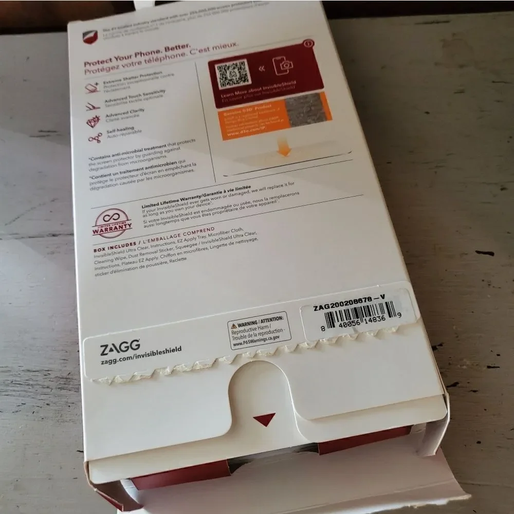 NIB Zagg Invisible Shield cover for Samsung Z Flip 3: screen protector